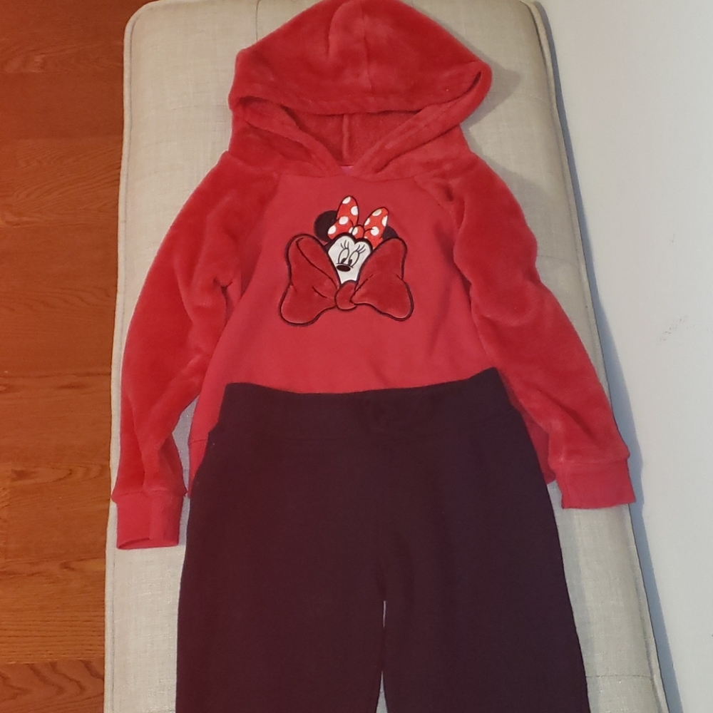 Disney- Minnie Mouse Red & Black Sweatsuit- Size 4